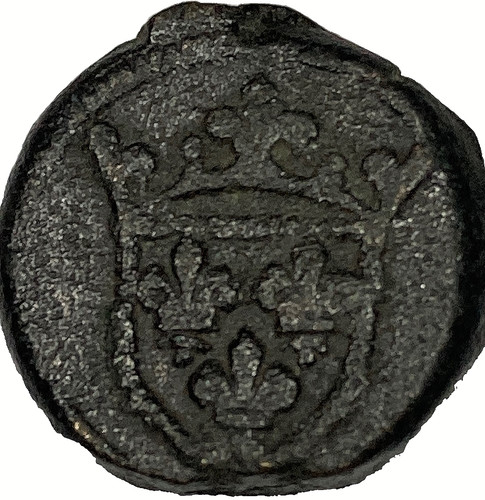 Medieval cast copper coin