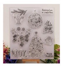 Merry Christmas Xmas Toppers Acrylic Clear Stamp  Stamping Cards card making