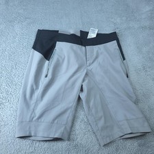 Pearl Izumi Shorts Mens Large Gray Black Cycling Mountain Bike Zip Pockets Trail