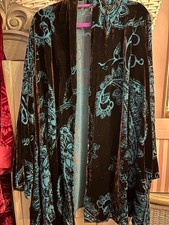 brown and blue devore velvet