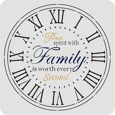 Family Clock Face Stencil