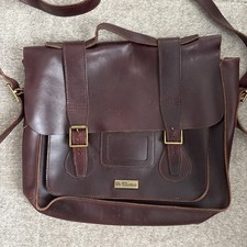 Vintage Dr Martens brown OXBLOOD LARGE Satchel Shoulder Bag Dr marten PRELOVED 