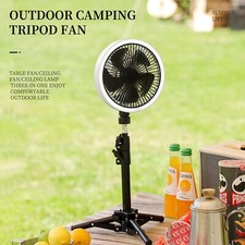 Mini Portable USB Rechargeable Fan| 10000mAh Battery| Tripod Standing with Light