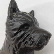 West highland terrier Black Dog Statue Ornament Sculpture Indoor Decor 18cmx15cm