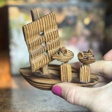 Handmade Wooden Sailboat with