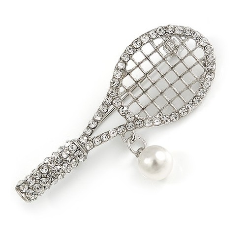 Clear crystal tennis racket - tennis,