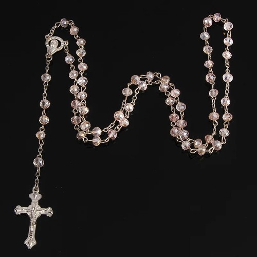 Vintage crystal rosary cross - vintage,