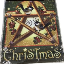 Rustic Christmas Garden Flag