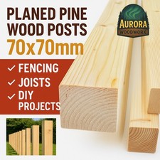 70x70mm Pine Wood Posts Beams Joists | Fence Timber | 60–190cm | Smooth Planed
