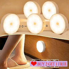 8 LED Motion Sensor Night Light USB Rechargeable Wireless Magnetic Wall Cabinet