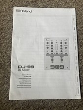 Roland Dj-99 909 Style Mixer Instruction Manual