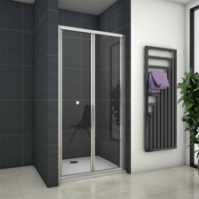 700/760/800/900/1000 Bifold Shower Door AICA Enclosure Glass Cubicle Screen Tray