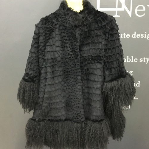 Natural rabbit fur - fur, long