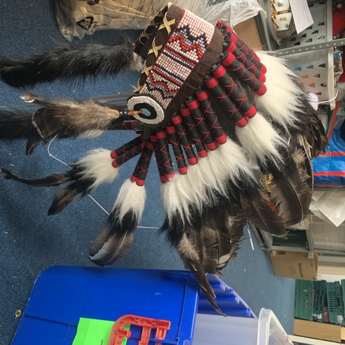 Long indian headdress - indian,