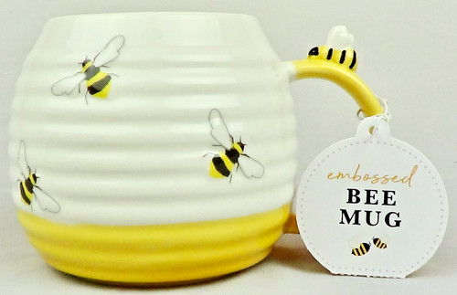 Bee embossed mug tea - embossed, mug,