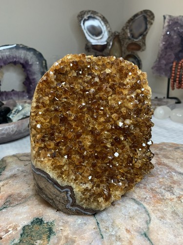 Citrine geode cathedral - geode,