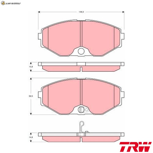 Brake pad set - disc,