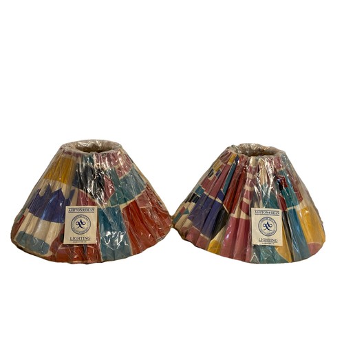 Pleated empire lampshades set - pleated,