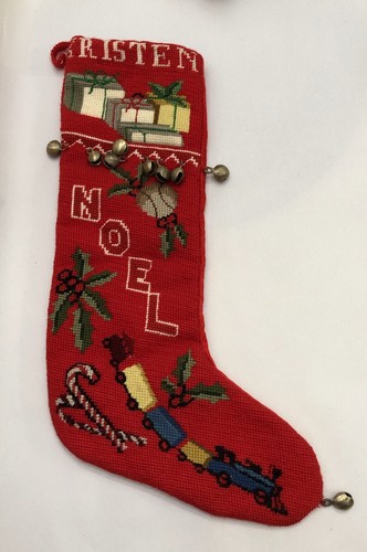 Old vintage needlepoint name - old,