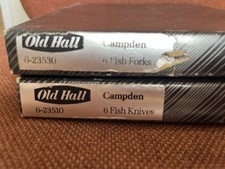 Fish Cutlery Set by Old Hall Vintage Campden Stainless Steel  . 