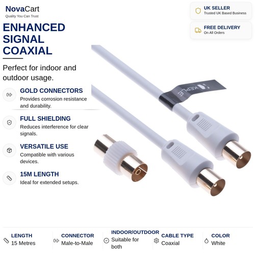 Coaxial extension cable 15m - coaxial,