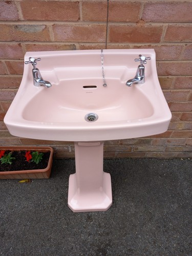 Vintage pink bathroom suite