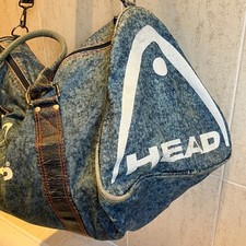 Vintage Head 90's Gym Bag Holdall Travel Monte Carlo rare acid wash denim effect