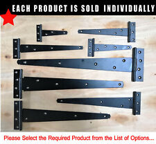Black Finish Tee Hinges 4" - 18" Cabinet Shed Door & Gate T Hinge 100mm - 450mm