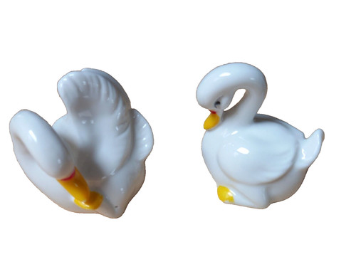 Small porcelain white - porcelain, birds