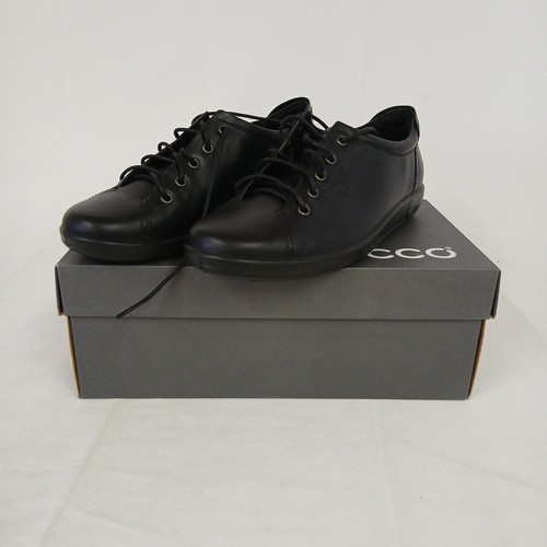 Ecco black leather lace - lace, up