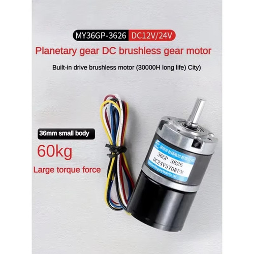 Brushless gear motor - gear, 12v24v