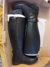 Black Leather Riding Boots
