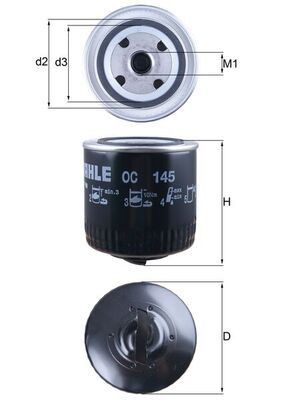Mahle oc145 oil - mahle,
