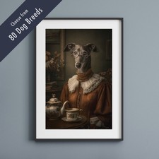 Funny Dog Tea Party Print –