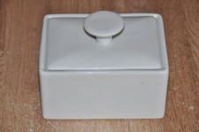 Ceramic White Butter Dish with