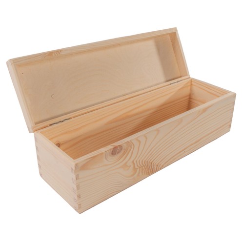 Wooden oblong lidded - wooden,
