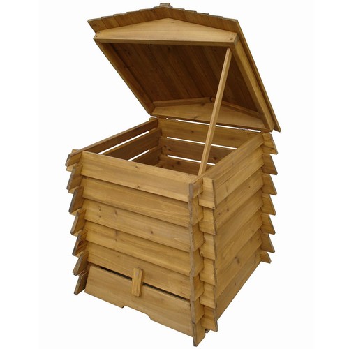 Wooden compost bin - wooden, composter