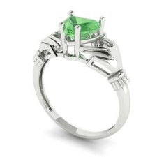 2Ct Heart Simulated Emerald