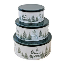 Set of 3 Storage Cake Tins