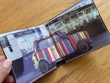 New Paul Smith Wallet Mini Design Ace Cafè Black Leather Billfold Christmas 