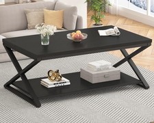 HSH Black Coffee Table Modern 47 Inch Black Oak Colour Modern Design Boxed