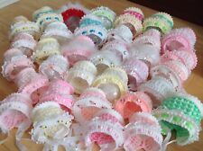 Beautiful Hand Knitted Traditional Baby Bonnets - Newborn to 18 mths -1 supplied