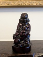 BOMA Inuit Figurine Eskimo Women & Husky Dog 5" 1/2 Inches Tall