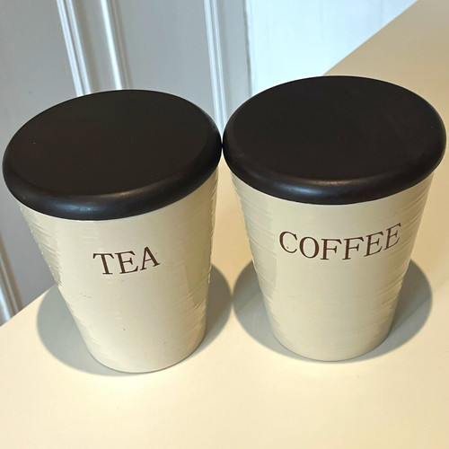 Ceramic tea coffee canisters - ceramic,