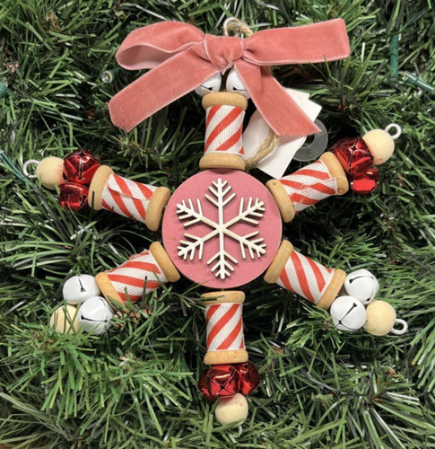 Shabby chic pink snowflake - shabby,