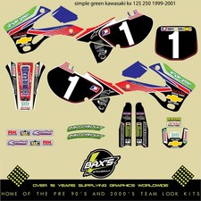 Simple Green Kawasaki Pro Circuit Graphics Kit Kx 125 250 99 2000 Evo Super Evo