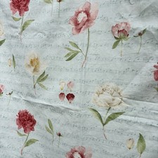 Vtg 2000 Osborne & Little Sonnet Fabric Remnant 145 x 126cm Sheet Music Floral