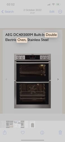 Aeg double oven - aeg,