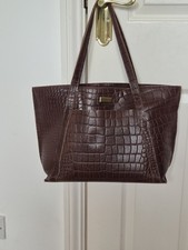 Leather Tote Handbag Tan Brown