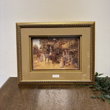 Vintage Framed  3D Raised Print - "Going For A Gallop" by Heywood Hardy